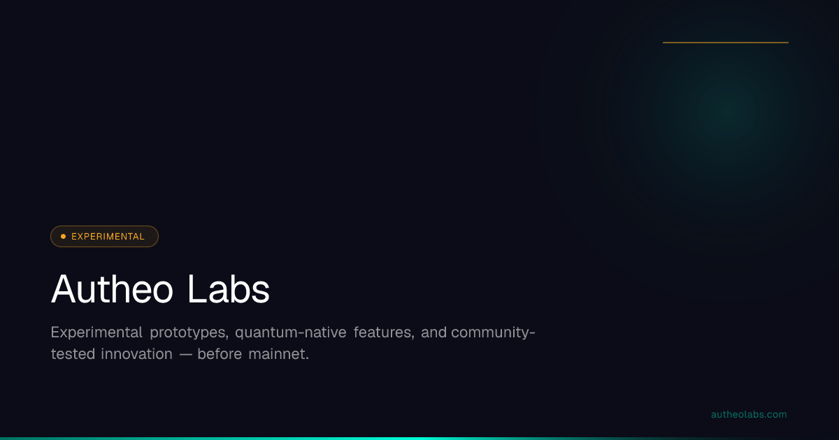Autheo Labs — Experimental Innovation Sandbox